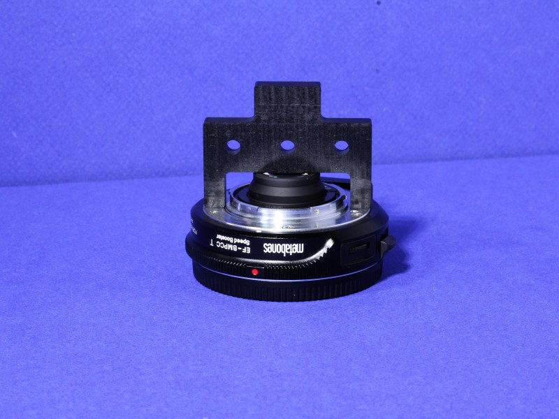 Gauge checking rear optical projection of Speed Booster